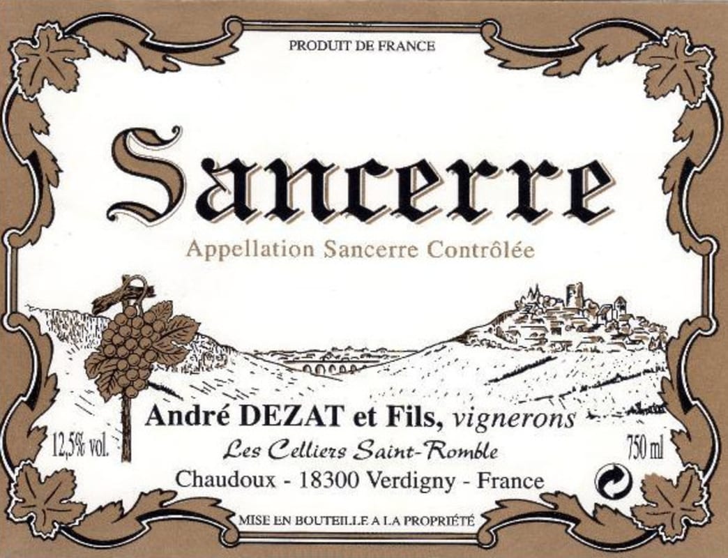 Andre Dezat & Fils Sancerre 2015 Front Label