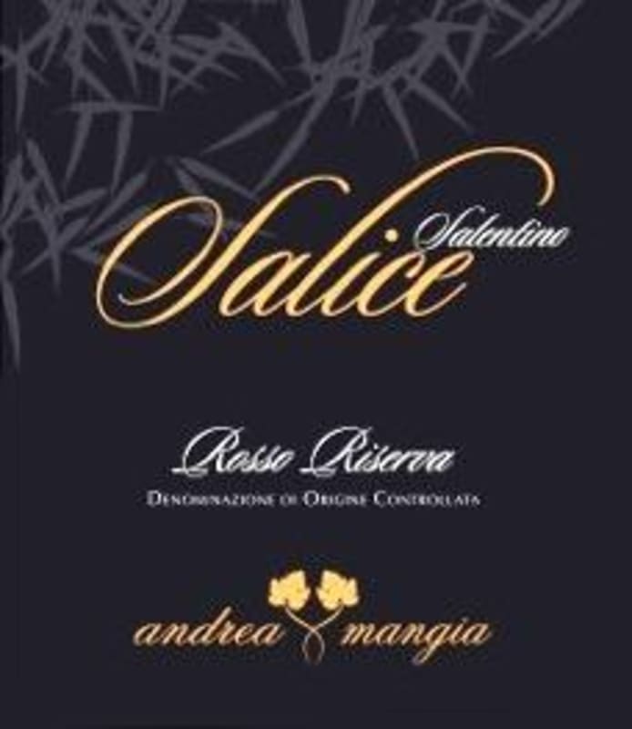 Andrea Mangia Salice Salentino Rosso Riserva 2009 Front Label