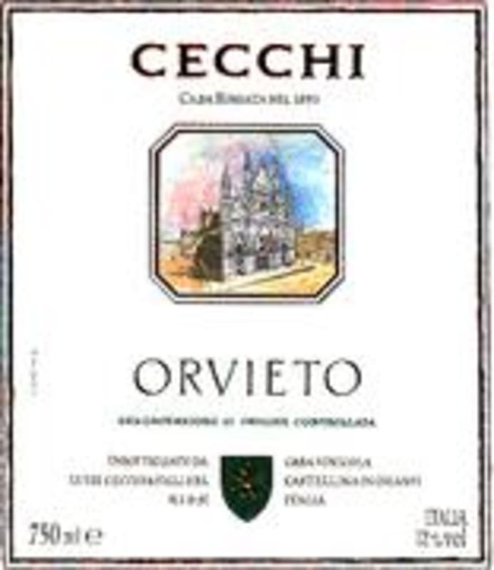 Cecchi Orvieto 1998 Front Label