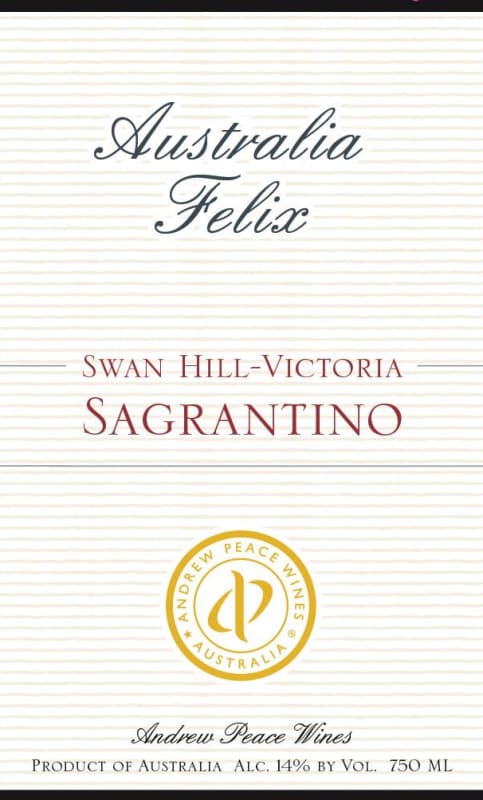 Andrew Peace Wines Australia Felix Sagrantino 2011 Front Label