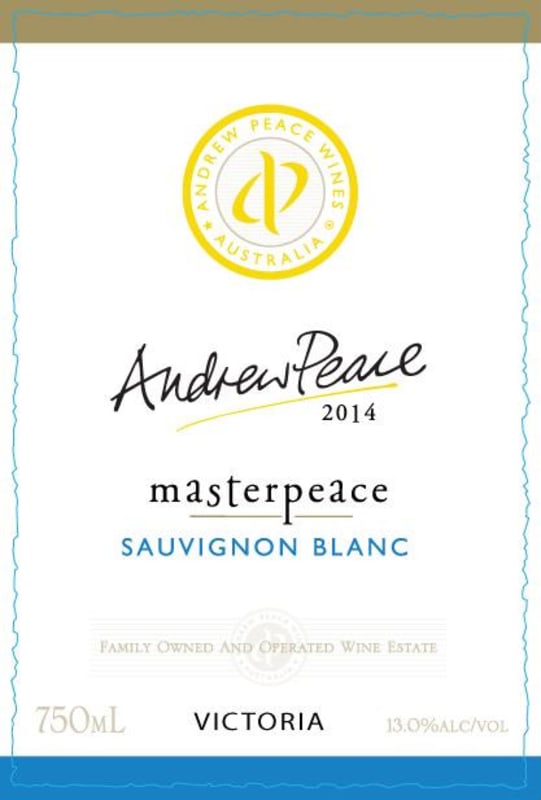 Andrew Peace Wines Masterpeace Sauvignon Blanc 2014 Front Label