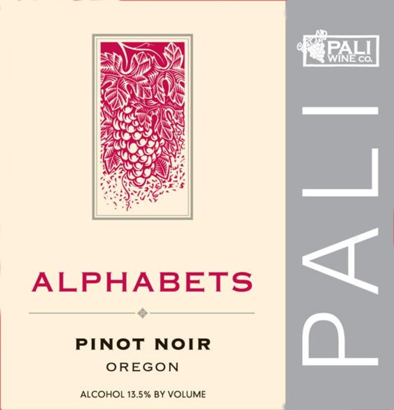Pali Wine Co Alphabets Pinot Noir 2013 Front Label