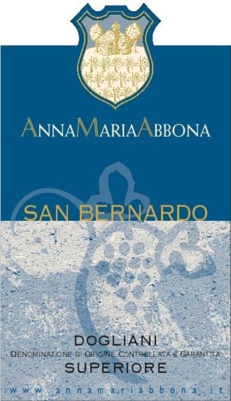 Anna Maria Abbona San Bernardo Dogliani Superiore 2012 Front Label