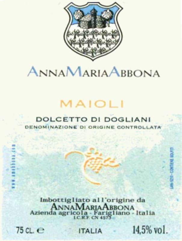 Anna Maria Abbona Dolcetto di Doglini Maioli 2013 Front Label
