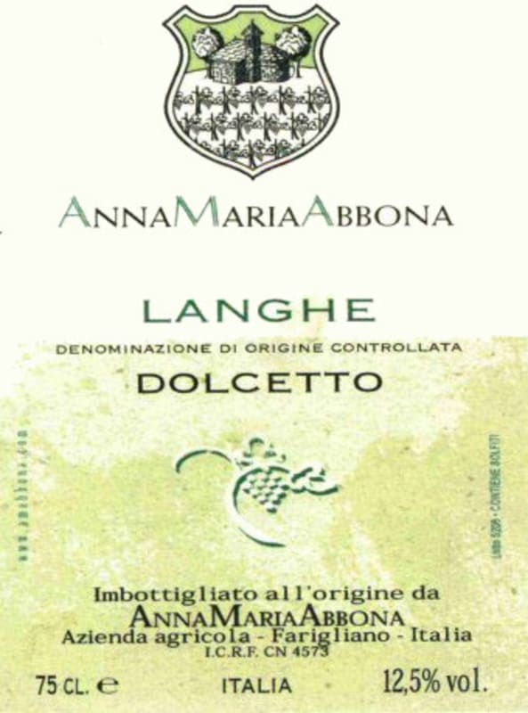 Anna Maria Abbona Langhe Dolcetto 2009 Front Label