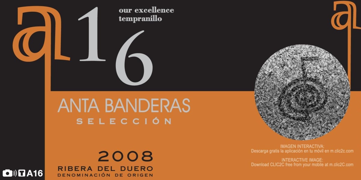 Anta Banderas a16 2008 Front Label