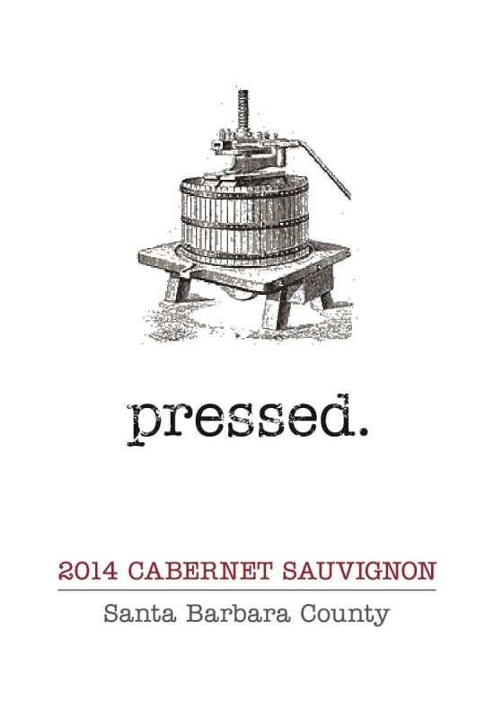 Palmina Pressed Cabernet Sauvignon 2014 Front Label