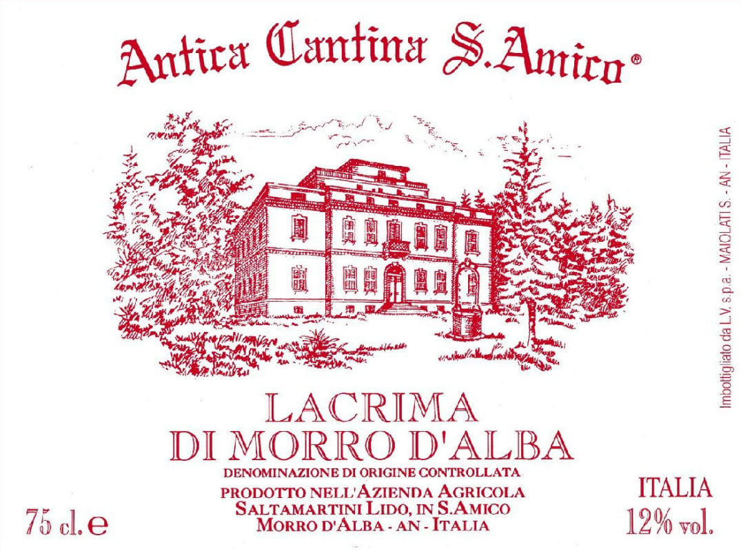 Antica Cantina Sant Amico Lacrima di Morro d'Alba 2004 Front Label