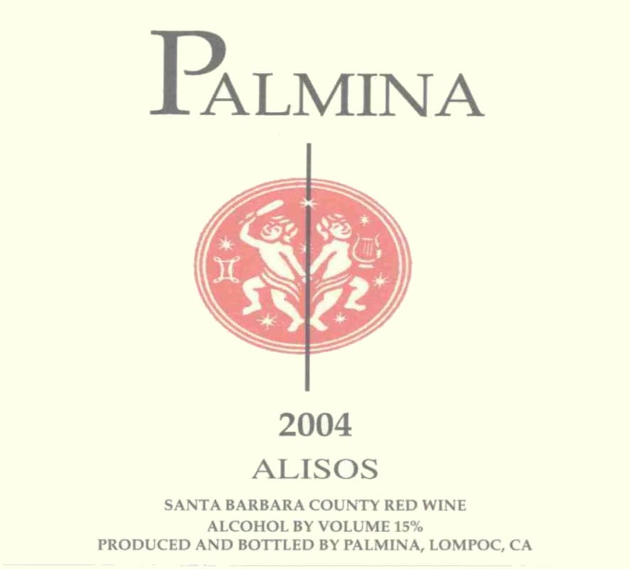 Palmina Alisos Vineyard Traminer 2004 Front Label