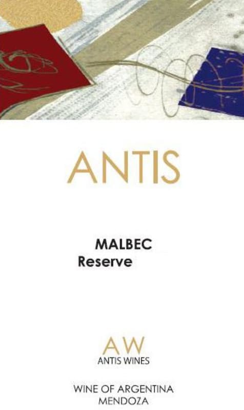 Antis Wines Reserva Malbec 2009 Front Label