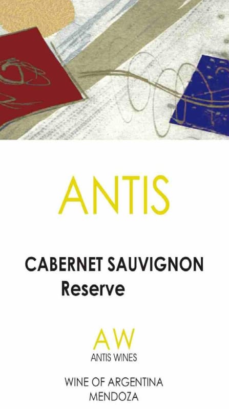 Antis Wines Reserve Cabernet Sauvignon 2012 Front Label