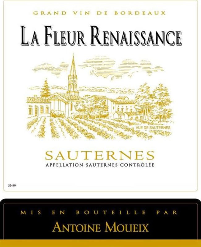 Antoine Moueix Sauternes La Fleur Renaissance 2010 Front Label
