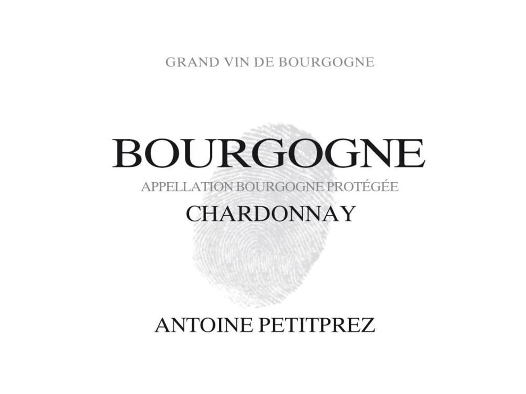 Antoine Petitprez Bourgogne Chardonnay 2012 Front Label