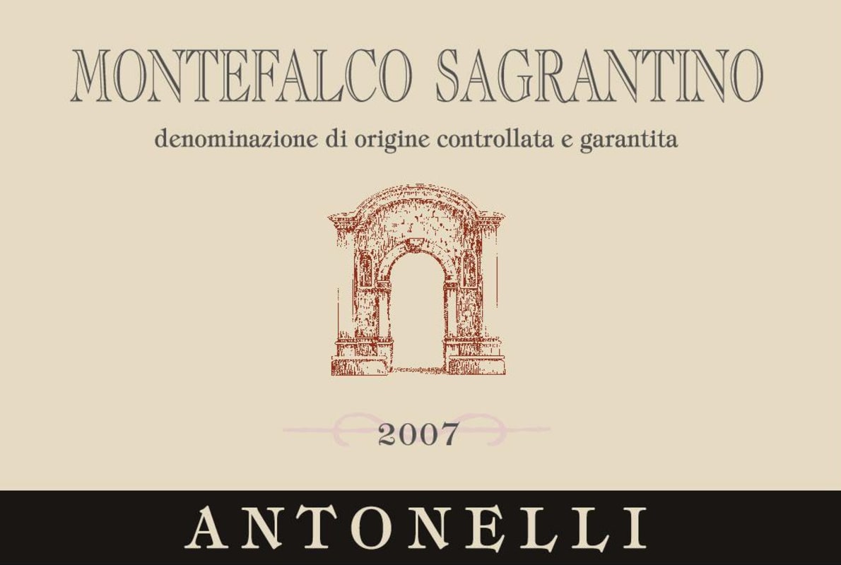 Antonelli San Marco Montefalco Sagrantino 2007 Front Label