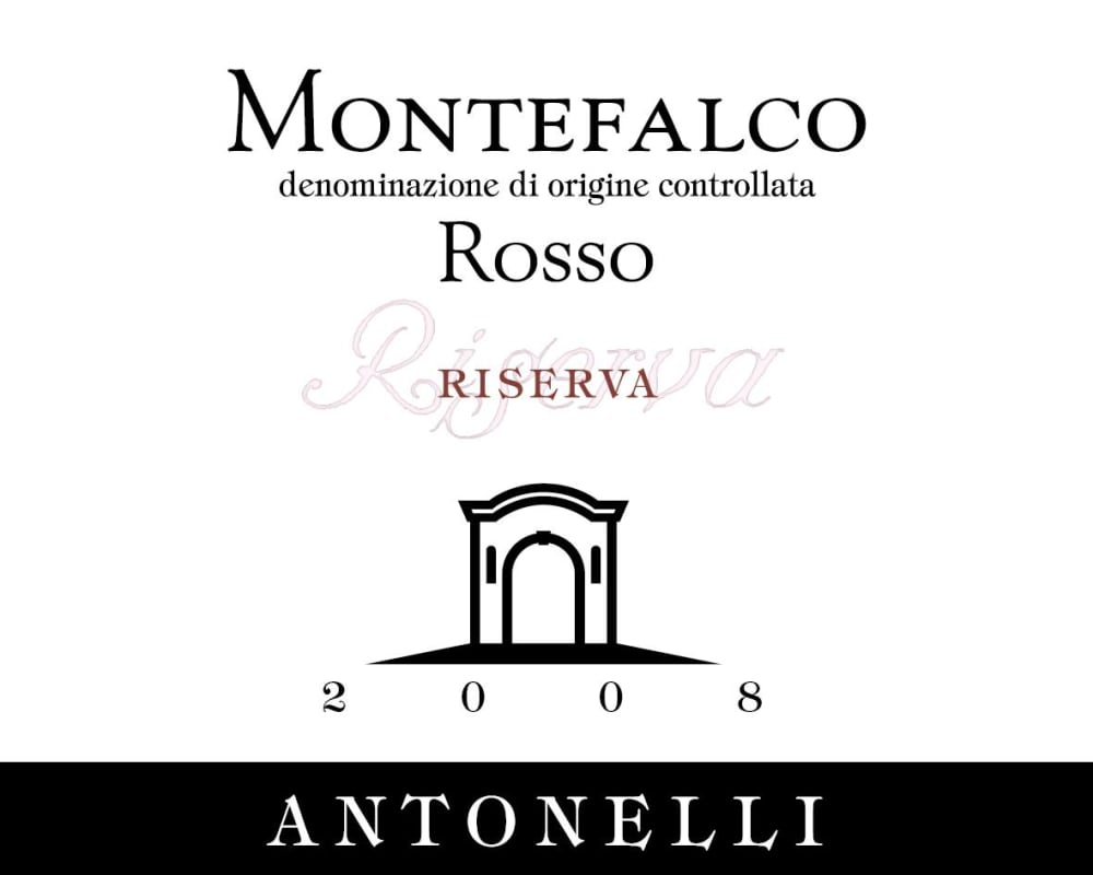 Antonelli San Marco Montefalco Riserva Rosso 2008 Front Label