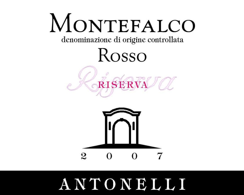 Antonelli San Marco Montefalco Riserva Rosso 2007 Front Label