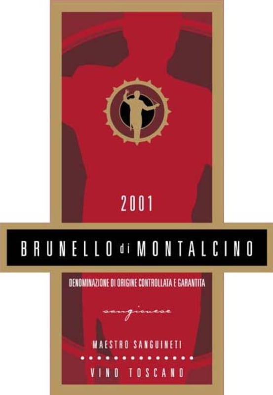 Antonio Sanguineti by Small Vineyards Brunello di Montalcino 2001 Front Label