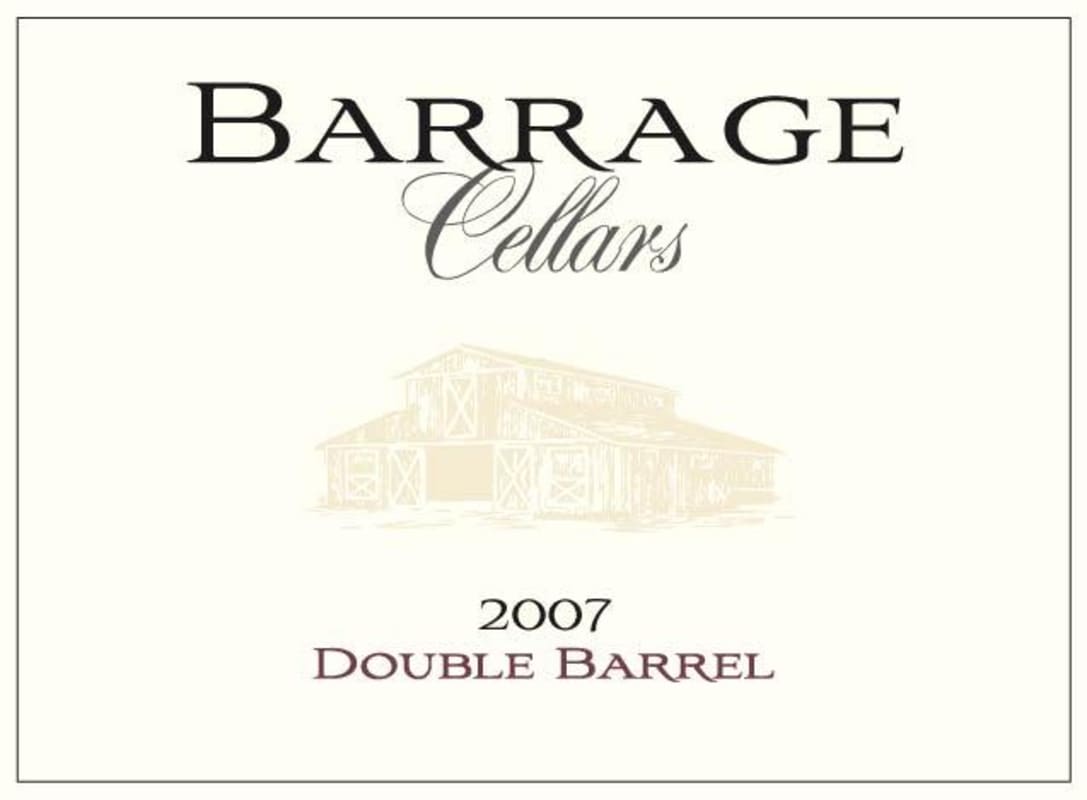 Barrage Cellars Double Barrel Cabernet Sauvignon 2007 Front Label