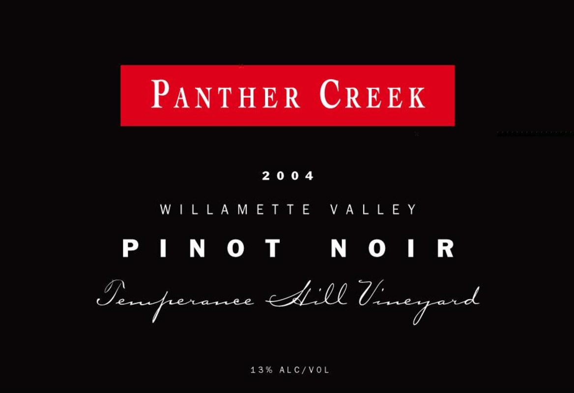 Panther Creek Temperance Hill Vineyard Pinot Noir 2004 Front Label