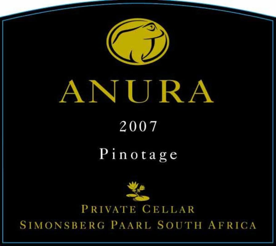 Anura Vineyards Private Cellar Pinotage 2007 Front Label
