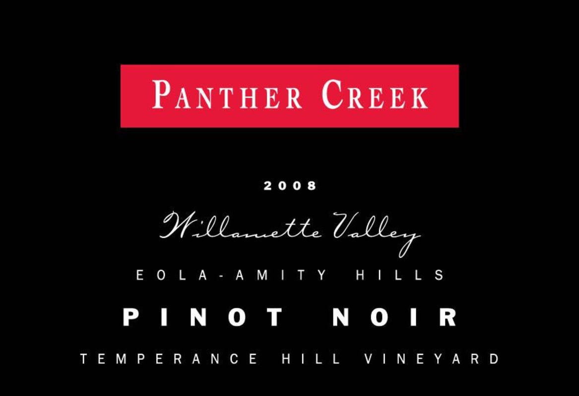 Panther Creek Temperance Hill Vineyard Pinot Noir 2008 Front Label