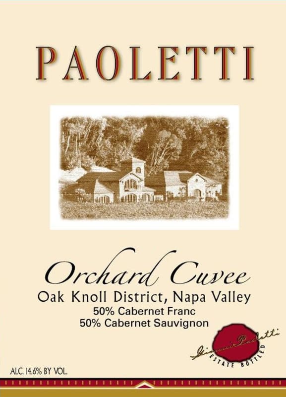 Paoletti Orchard Cuvee Red 2012 Front Label