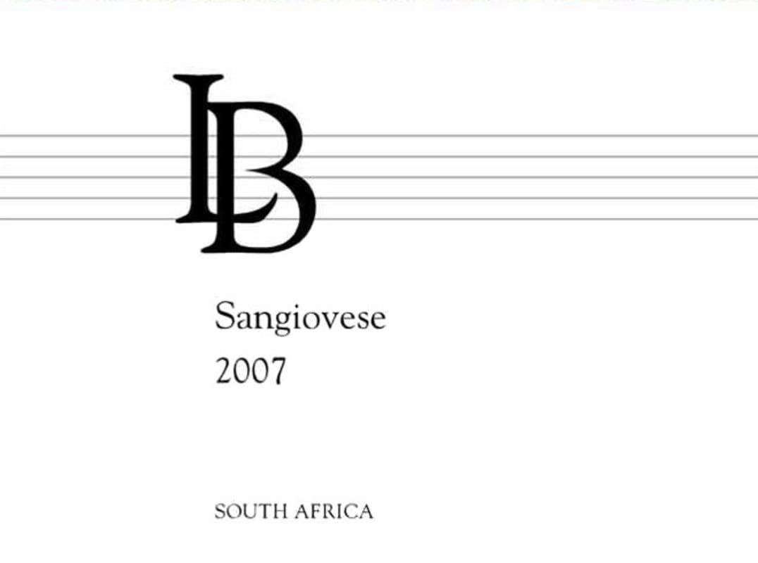 Anura Vineyards LB Sangiovese 2007 Front Label