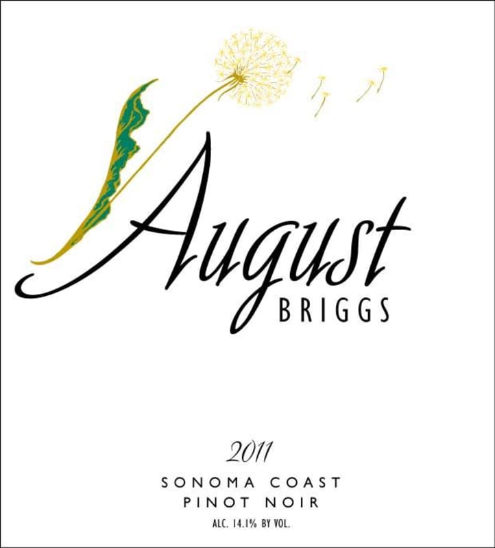 August Briggs Pinot Noir 2011 Front Label