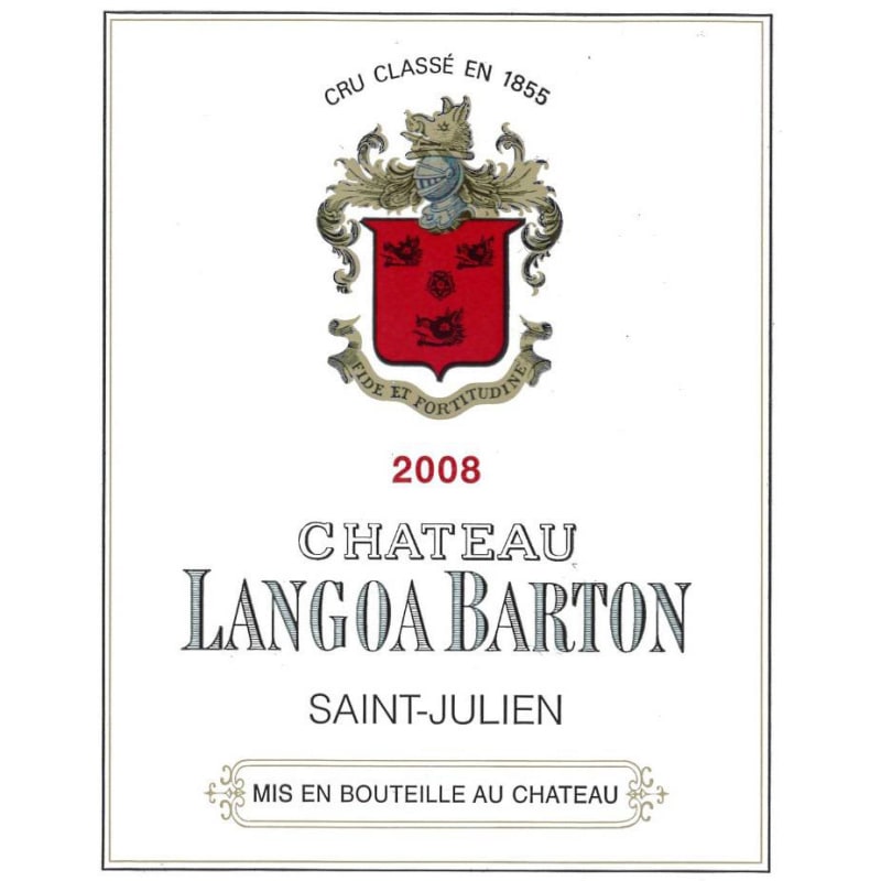 Chateau Langoa Barton 2008 Front Label