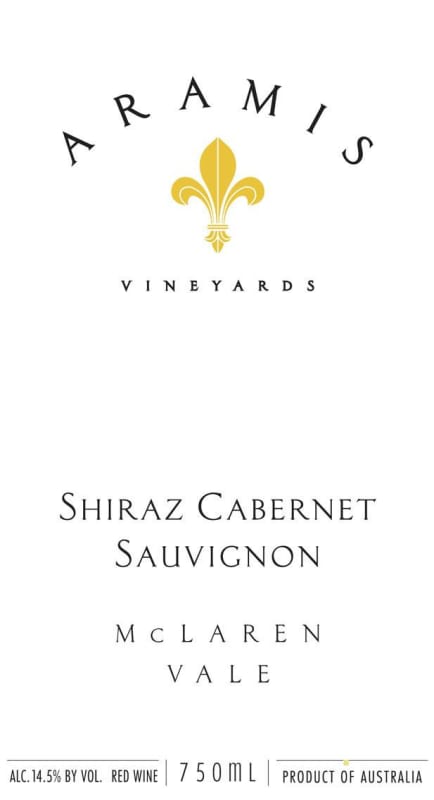 Aramis Vineyards White Label Shiraz Cabernet Sauvignon 2008 Front Label