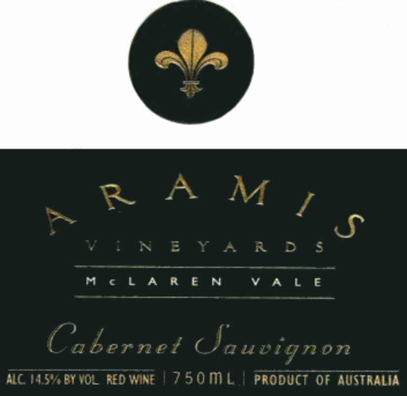 Aramis Vineyards Black Label Cabernet Sauvignon 2006 Front Label