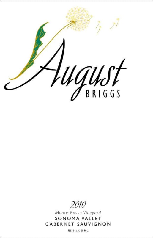 August Briggs Monte Rosso Vineyard Cabernet Sauvignon 2010 Front Label