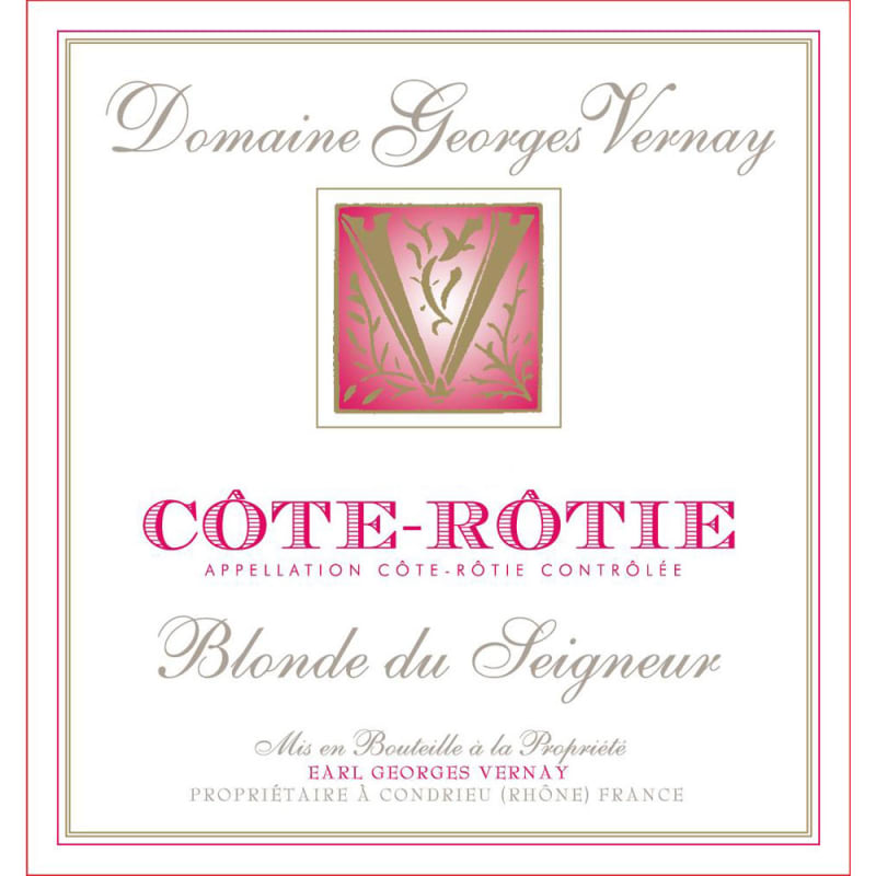 Georges Vernay Cote-Rotie Blonde du Seigneur 2013 Front Label