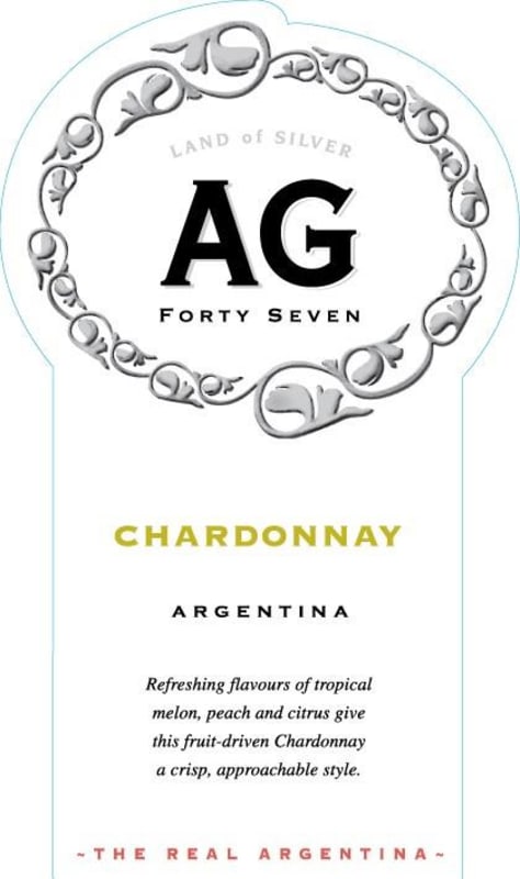 Argento AG Forty Seven Chardonnay 2015 Front Label
