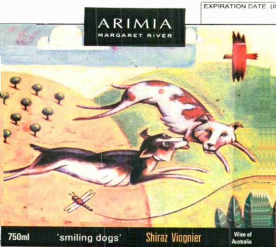 Arimia Margaret River Winery Shiraz Viognier 2008 Front Label