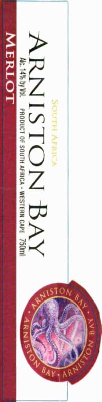 Arniston Bay Wines Merlot 2010 Front Label