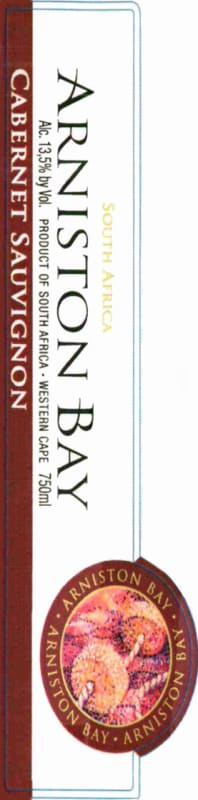 Arniston Bay Wines Western Cape Cabernet Sauvignon 2010 Front Label