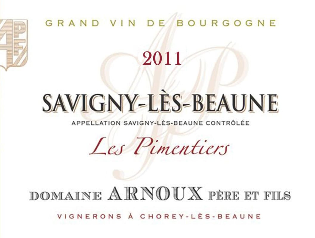 Arnoux Pere & Fils Savigny-les-Beaune Les Pimentiers 2011 Front Label