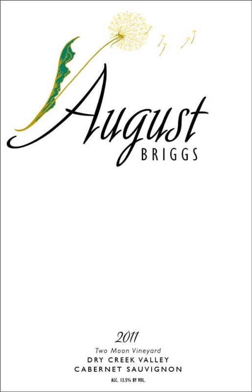 August Briggs Two Moon Vineyard Cabernet Sauvignon 2011 Front Label