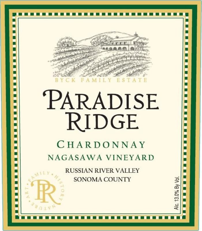 Paradise Ridge Nagasawa Vineyard Chardonnay 2014 Front Label