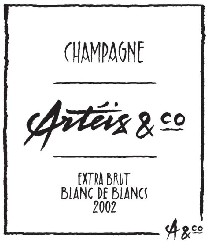 Arteis & Co Champagne Extra Brut Blanc de Blancs 2002 Front Label