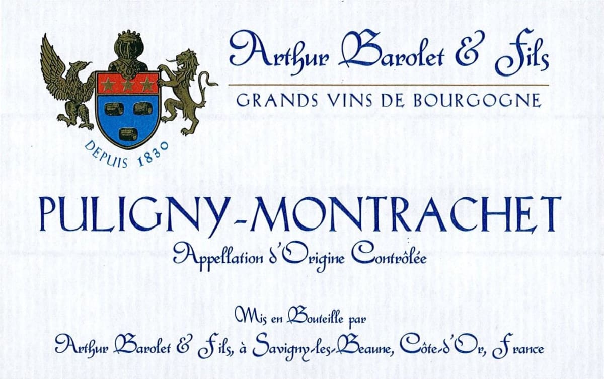 Arthur Barolet & Fils Puligny-Montrachet 2010 Front Label