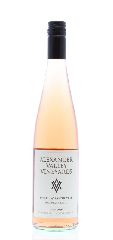 Alexander Valley Vineyards Dry Rose of Sangiovese 2016 Front Bottle Shot