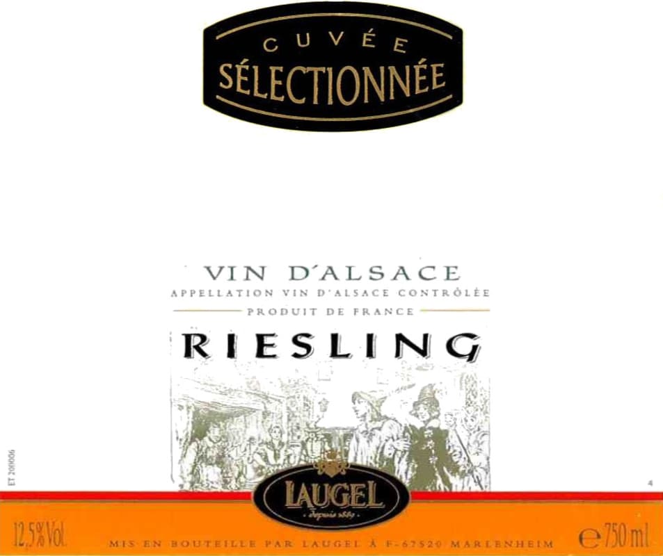 Arthur Metz Laugel Cuvee Selectionnee Riesling 2014 Front Label