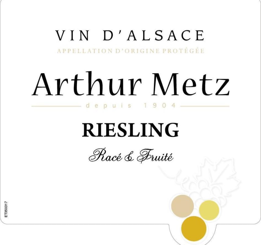 Arthur Metz Alsace Riesling 2014 Front Label