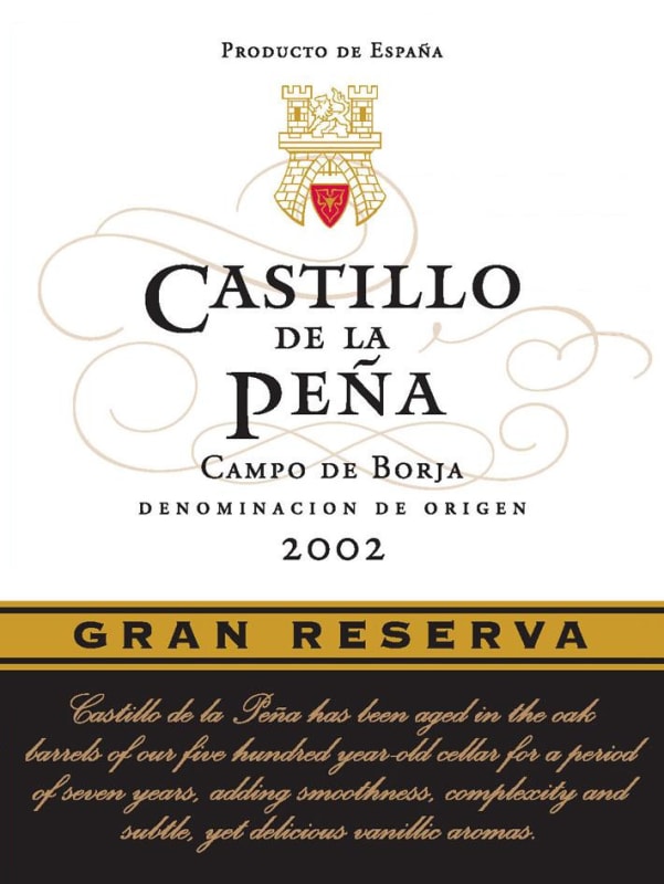 Artiga & Fustel Castillo de la Pena Gran Reserva 2002 Front Label