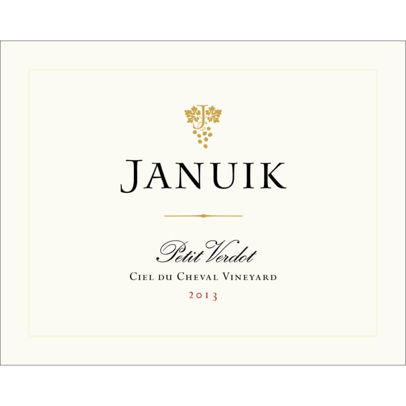 Januik Winery Ciel du Cheval Vineyard Petit Verdot 2013 Front Label
