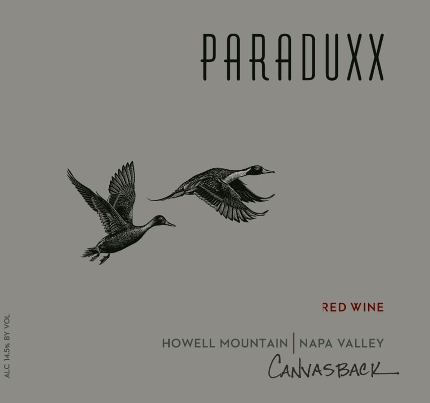 Paraduxx Canvasback 2012 Front Label