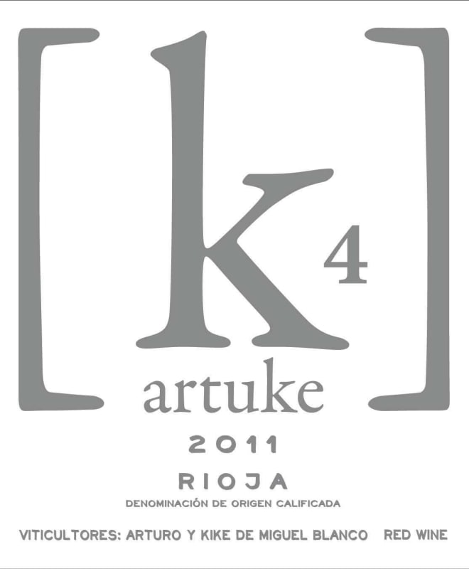 Artuke Rioja K4 2011 Front Label