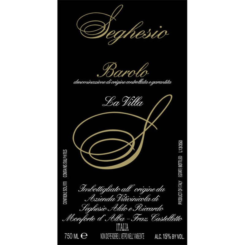 Fratelli Seghesio Barolo La Villa 2011 Front Label